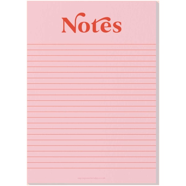 A5 Pink & Red Notepad - Image 3