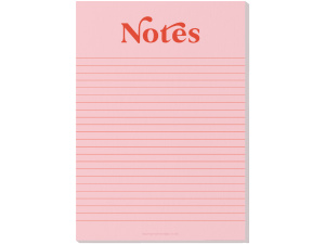 A5 Pink & Red Notepad