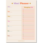 A5 Colourful Meal Planner and Shopping List