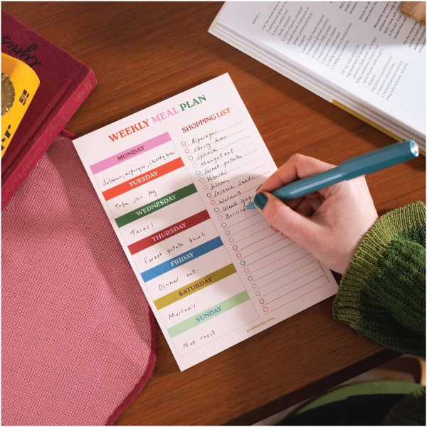 A5 Work Hard, Play Nice Meal Planner and Shopping List - Image 2