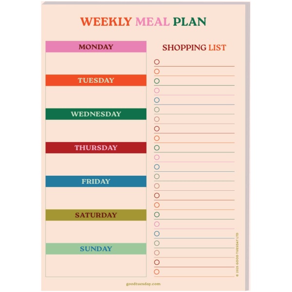 A5 Work Hard, Play Nice Meal Planner and Shopping List - Image 6