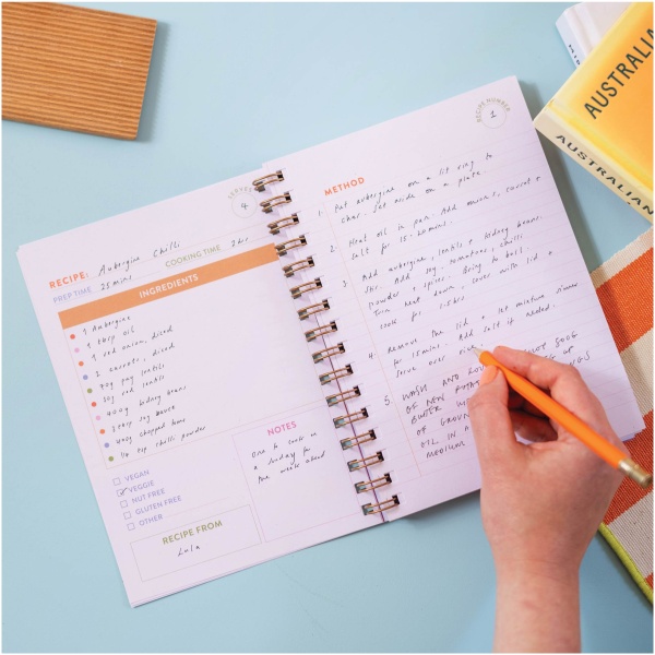 A5 Cabana Stripe Recipe Journal - Image 4