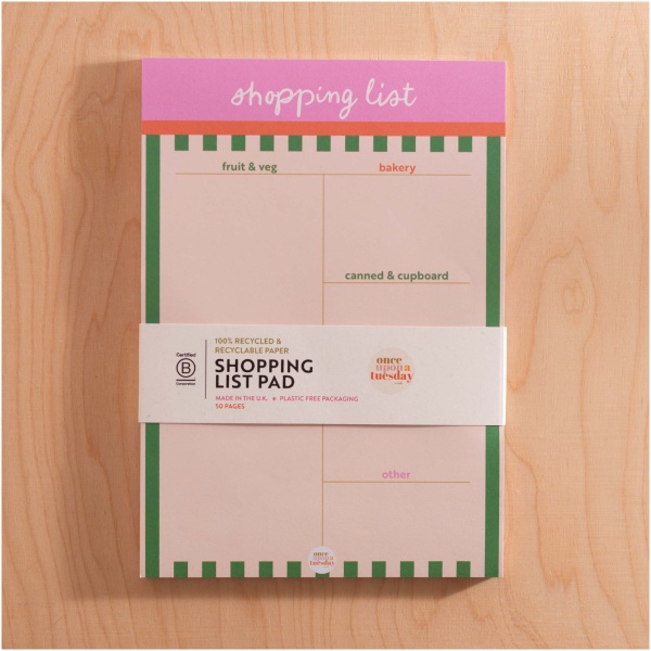 A5 Cabana Stripe Shopping List Pad - Image 3