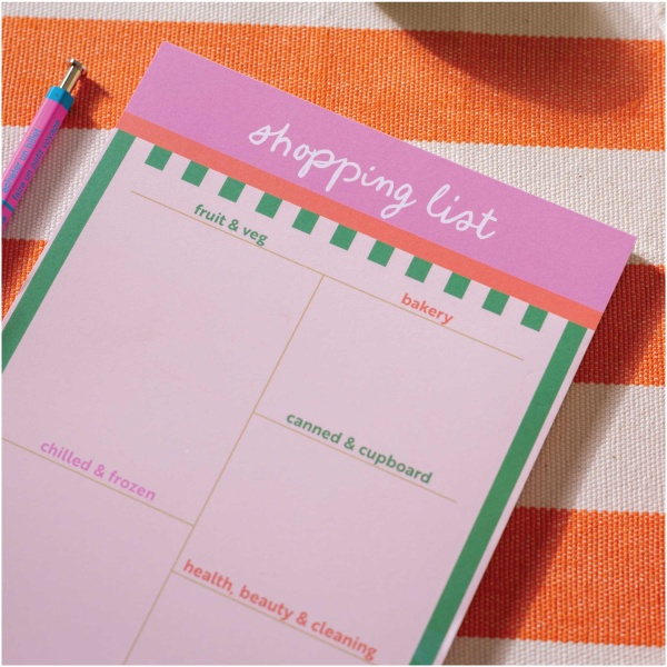 A5 Cabana Stripe Shopping List Pad - Image 5
