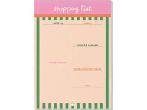 A5 Cabana Stripe Shopping List Pad