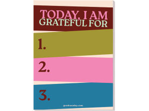 A6 Work Hard, Play Nice Gratitude Pad