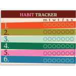 A6 Work Hard, Play Nice Habit Tracker