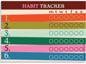 A6 Work Hard, Play Nice Habit Tracker