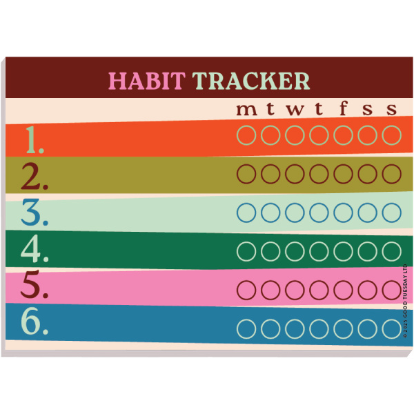 A6 Work Hard, Play Nice Habit Tracker