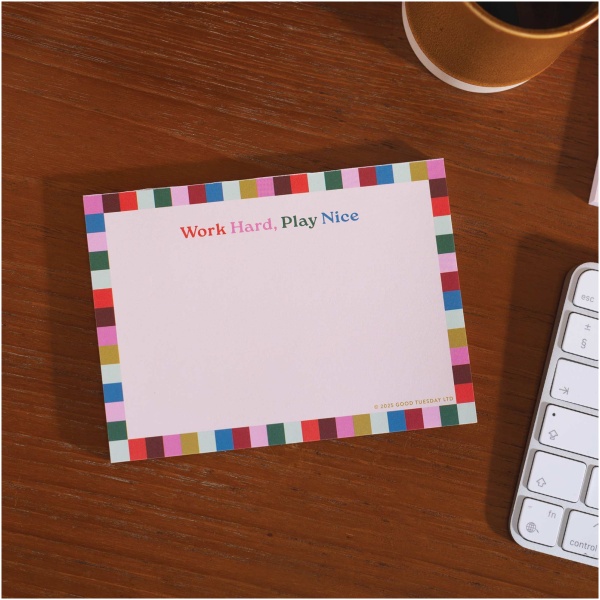 A6 Work Hard, Play Nice Notepad - Image 3