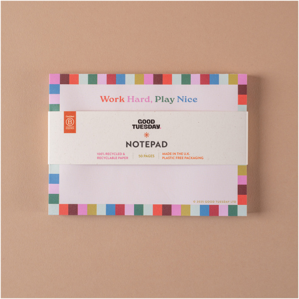 A6 Work Hard, Play Nice Notepad - Image 4