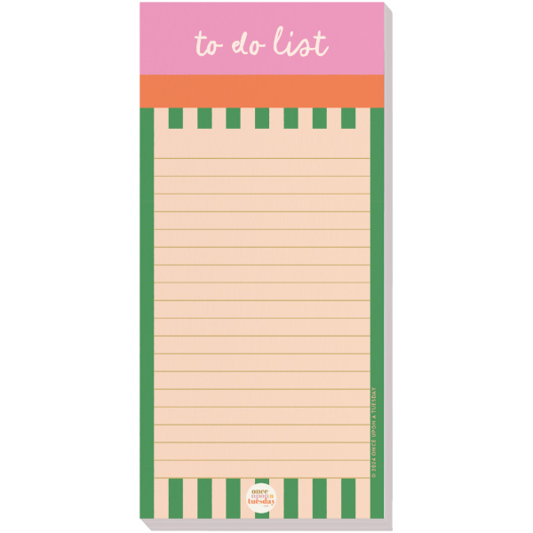 Cabana Stripe To Do List Pad