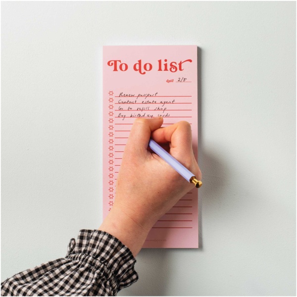 Pink & Red Notepad To Do List Pad - Image 2