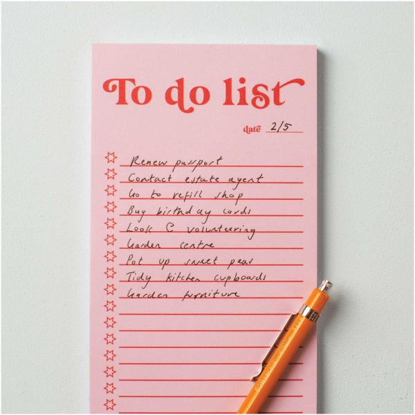 Pink & Red Notepad To Do List Pad - Image 3