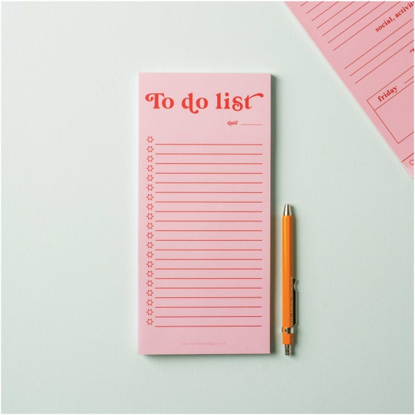 Pink & Red Notepad To Do List Pad - Image 5