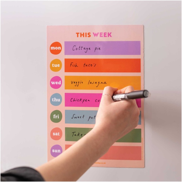 A4 Magnetic Weekly Fridge Planner - Colour Block - Image 3