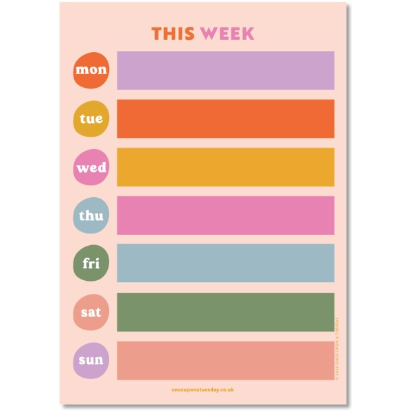 A4 Magnetic Weekly Fridge Planner - Colour Block - Image 4