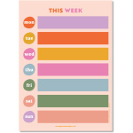 A4 Magnetic Weekly Fridge Planner - Colour Block