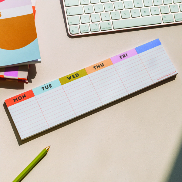 Colourful Grid Keyboard Pad Weekly Planner - Image 2