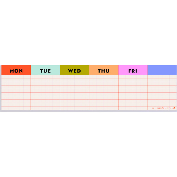 Colourful Grid Keyboard Pad Weekly Planner - Image 3