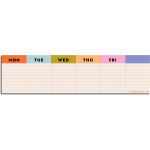 Colourful Grid Keyboard Pad Weekly Planner