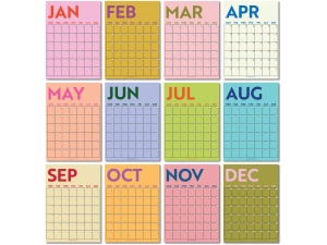 12x A3 Extra Large Colourburst Wall Planner