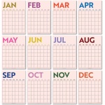 12x A3 Extra Large Simply Bright Wall Planner