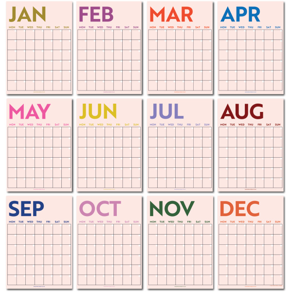 12x A3 Extra Large Simply Bright Wall Planner - Image 4