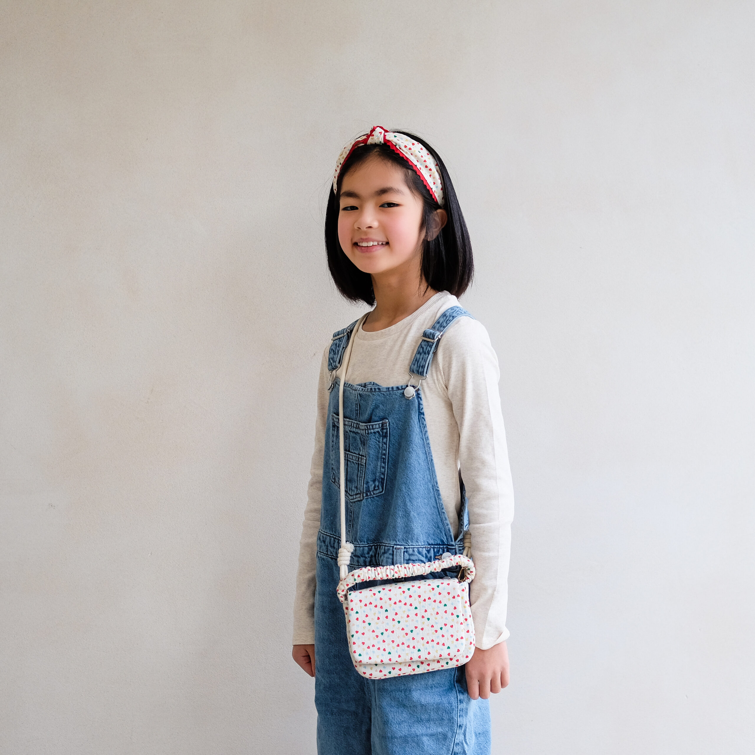 Heart Print Top Handle Bag - Image 3