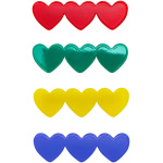 Heart Acetate Clips