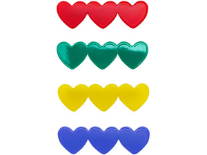 Heart Acetate Clips