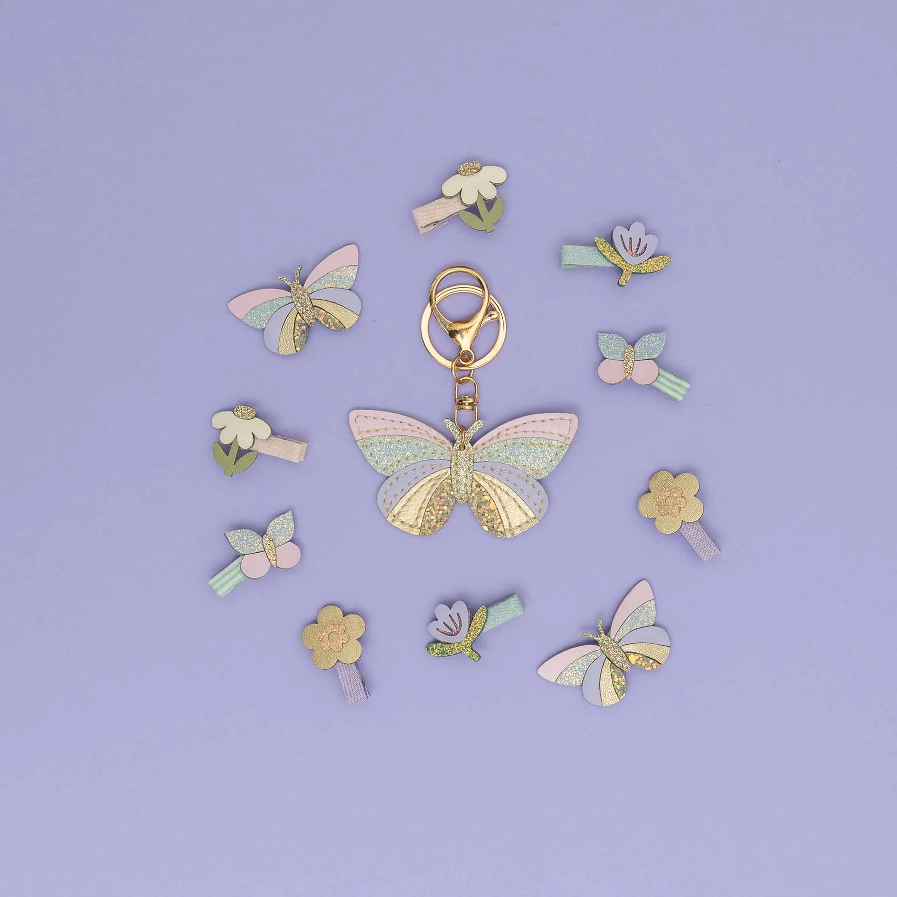 Striped Butterfly Clips - Image 2