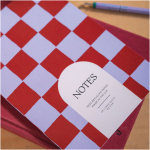 A5 Blue Berry Check Notebook