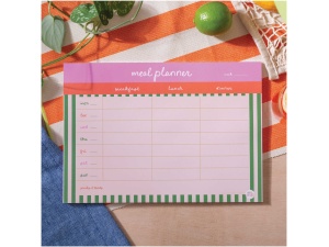 A4 Cabana Stripe Meal Planner Pad