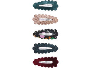 Blackberry Scalloped Mini Hair Clips (AW26)