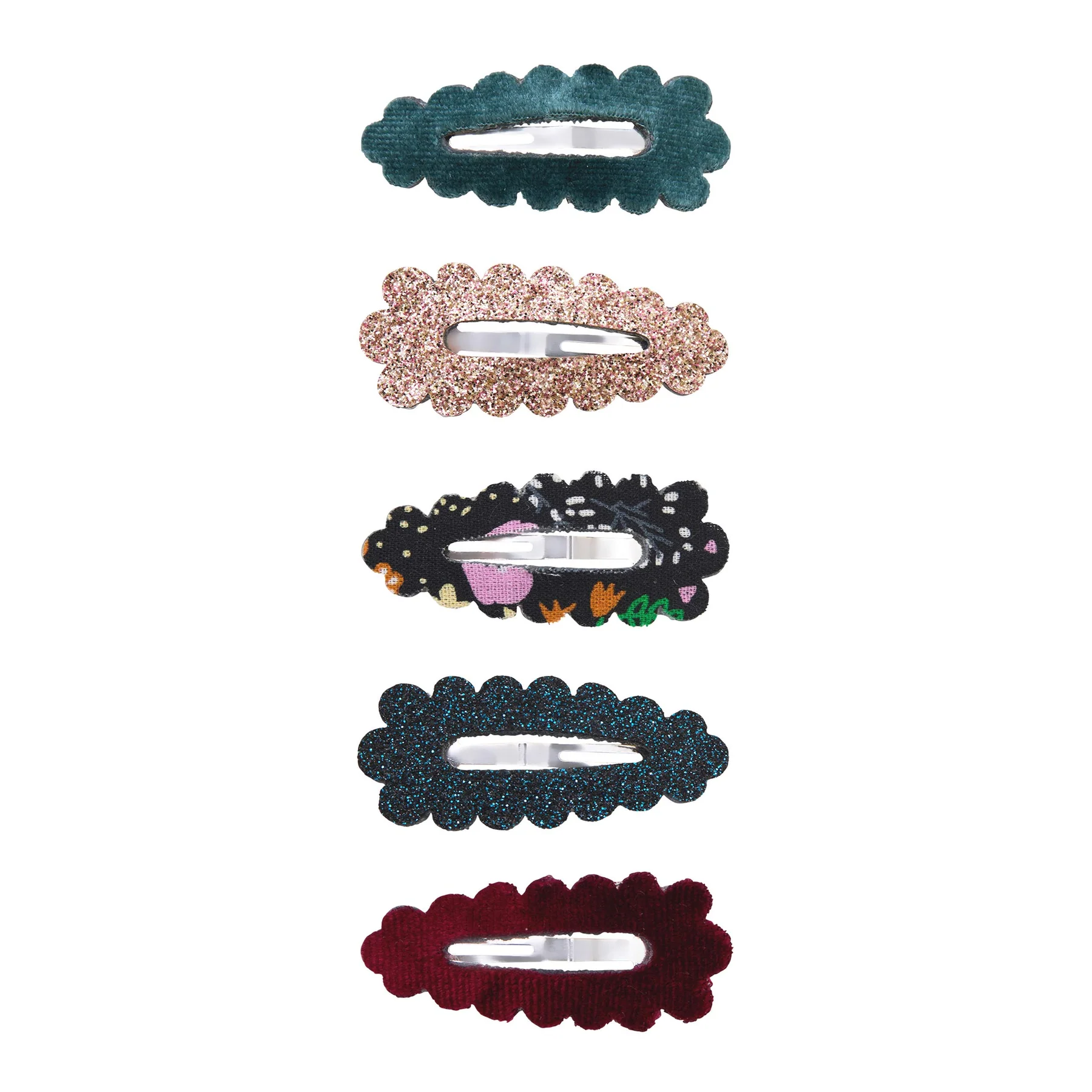 Blackberry Scalloped Mini Hair Clips (AW26)