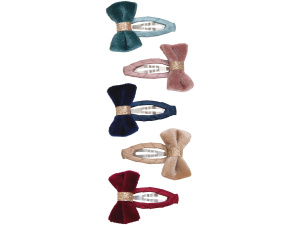 Tinkerbell Velvet Bow Mini Hair Clips (AW26)