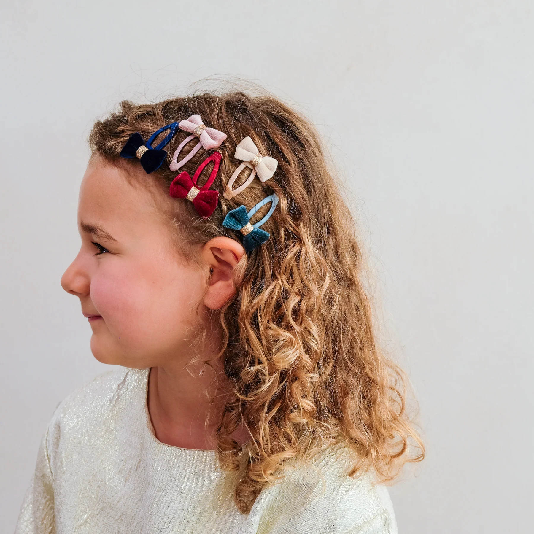 Tinkerbell Velvet Bow Mini Hair Clips (AW26) - Image 4