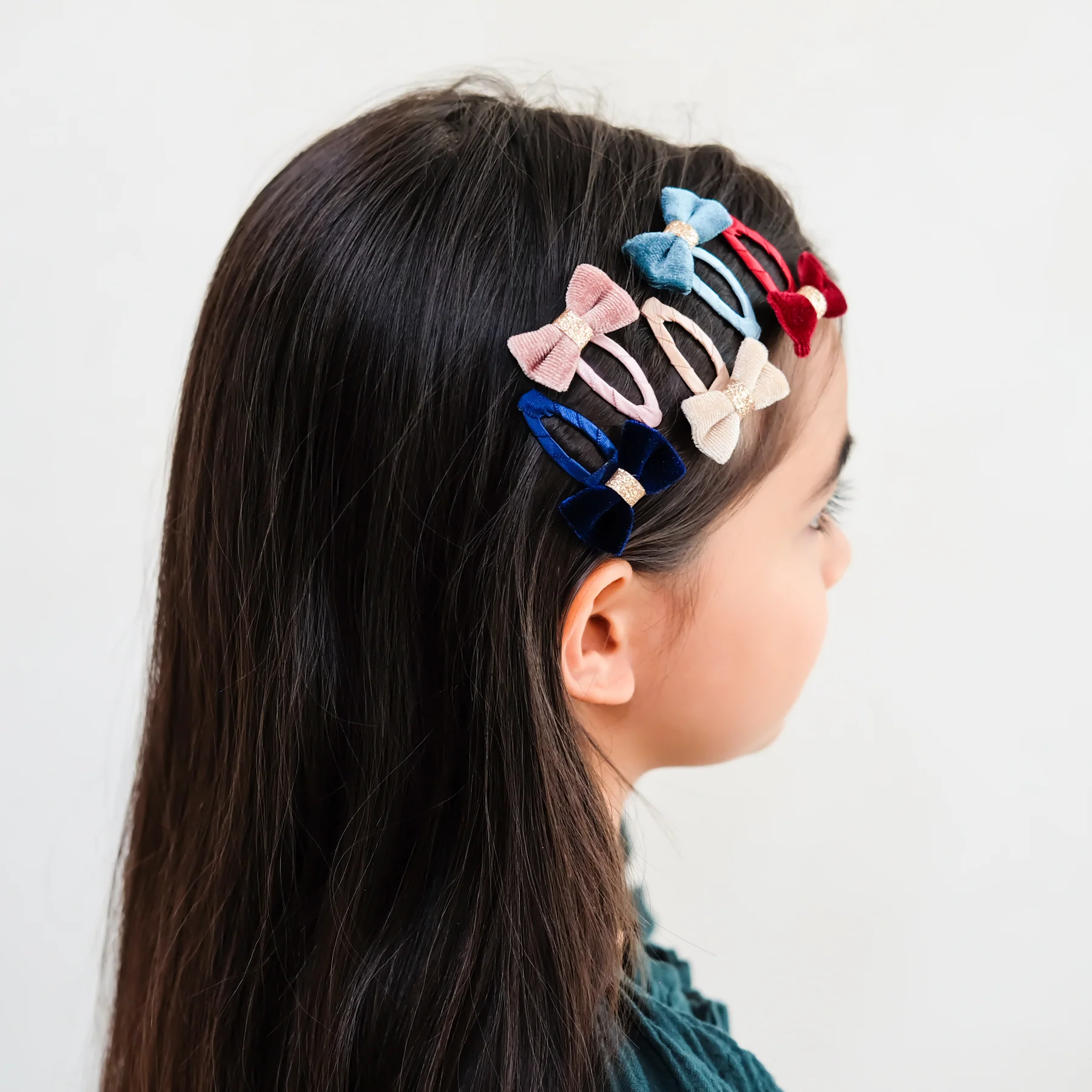 Tinkerbell Velvet Bow Mini Hair Clips (AW26) - Image 3