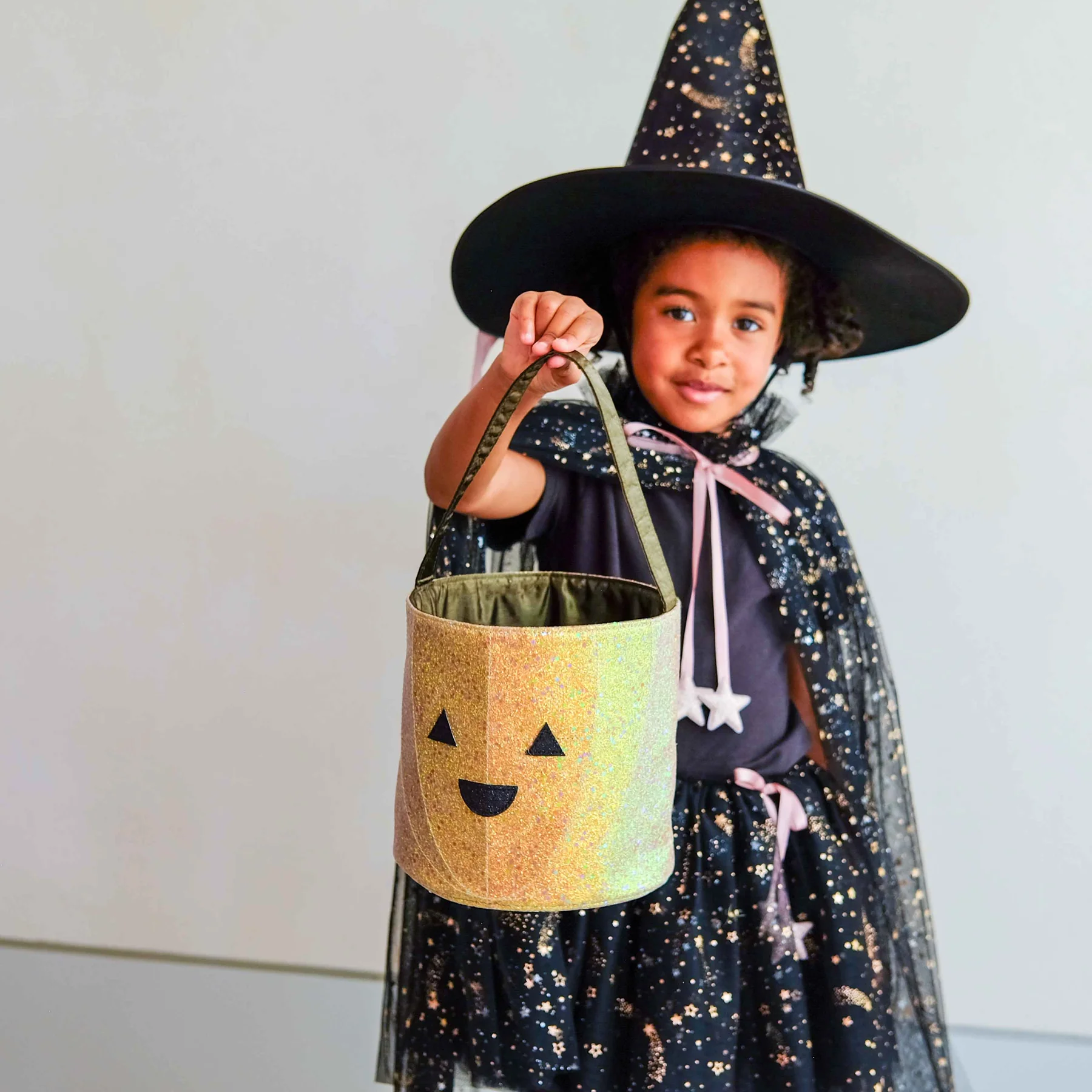 Glitter Pumpkin Trick Or Treat Bag (AW26) - Image 5