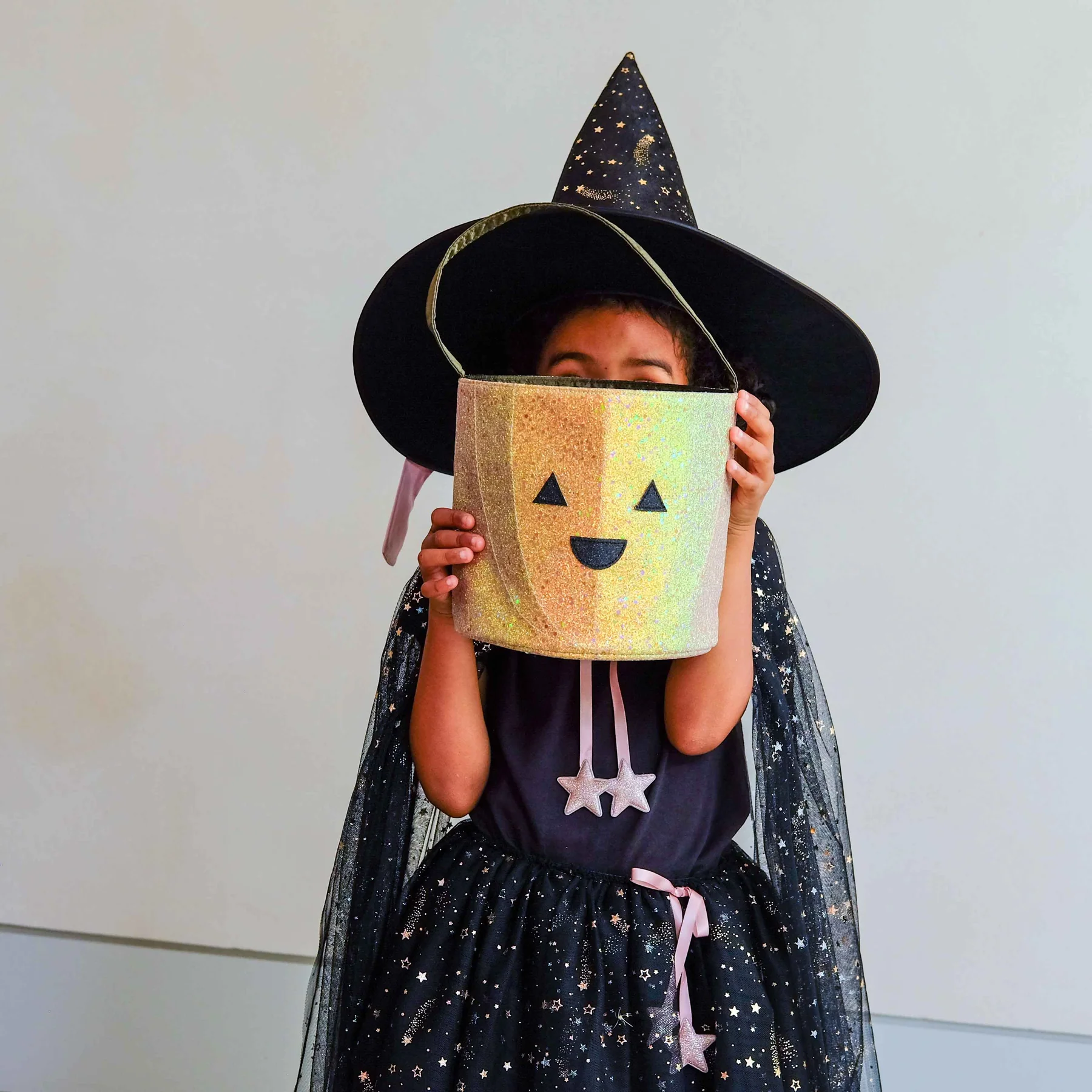 Glitter Pumpkin Trick Or Treat Bag (AW26) - Image 2