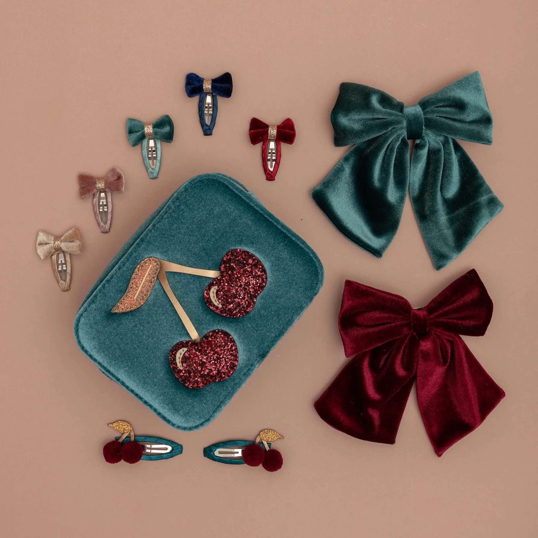Tinkerbell Velvet Bow Mini Hair Clips (AW26) - Image 6